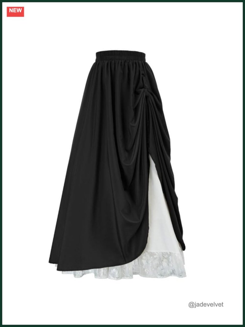 Renaissance Maxi Skirt Double Layered Flowy A-Line Victorian Skirt